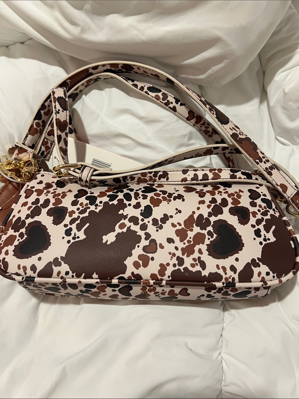Betsy Johnson cow print bag with horseshoe MSRP $88 - Picture 6 of 6
